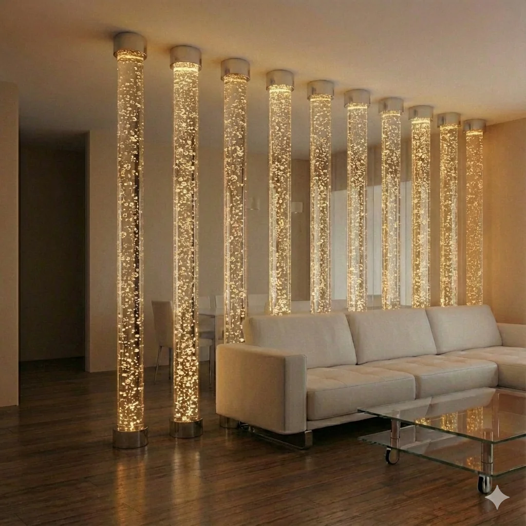 Decorative glass pillars
