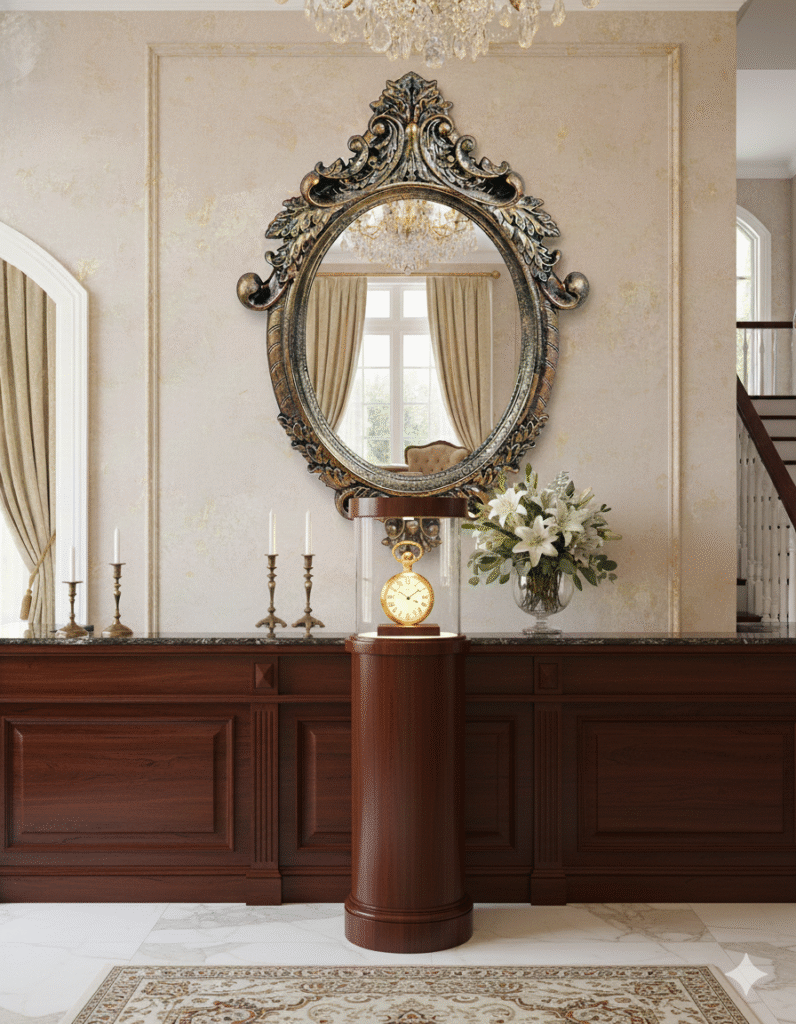 antique mirror in Showroom Highlights & Product Display Pillars
