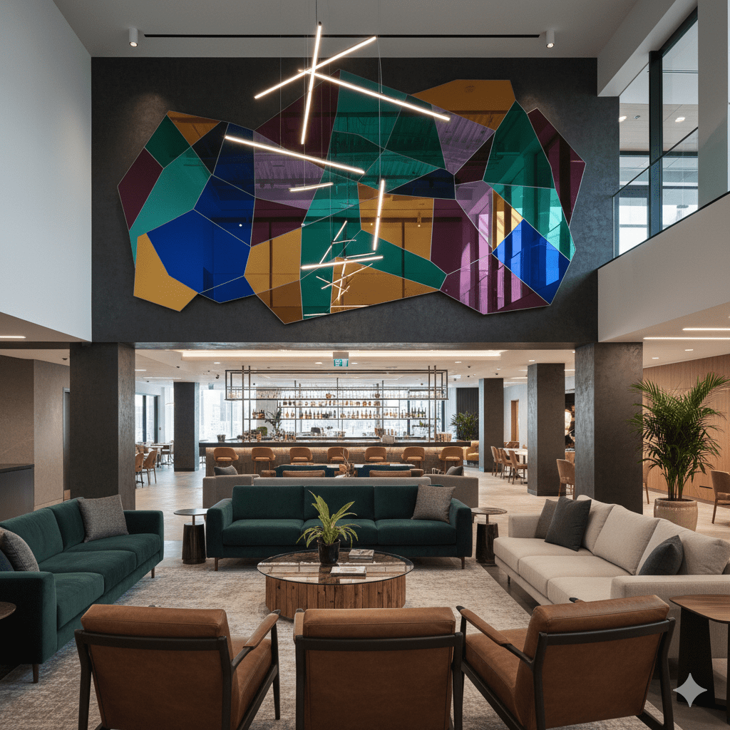 colour mirror in Hotels, Restaurants & Hospitality Interiors