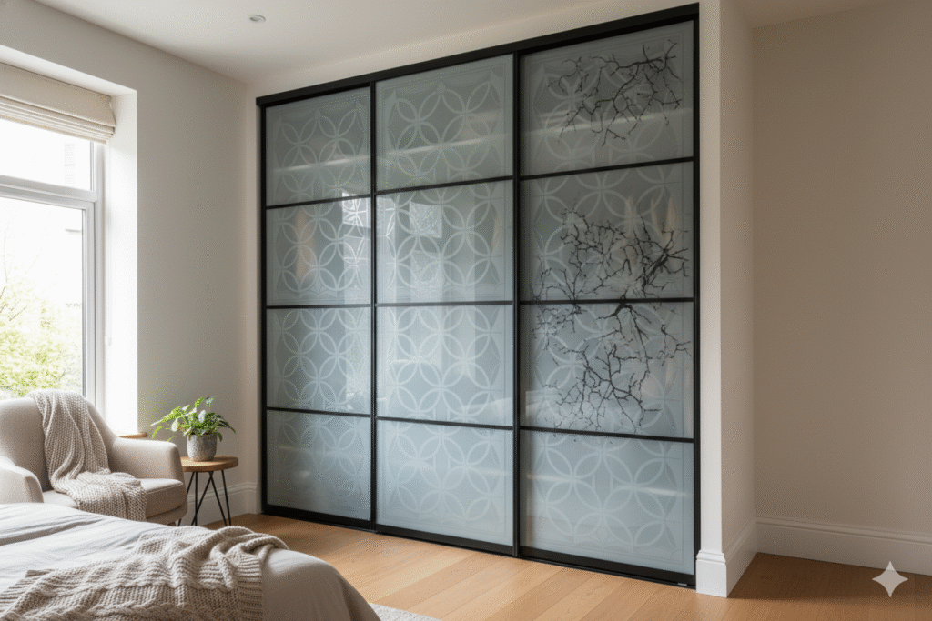 acid itched glass in Wardrobe Shutters & Sliding Doors