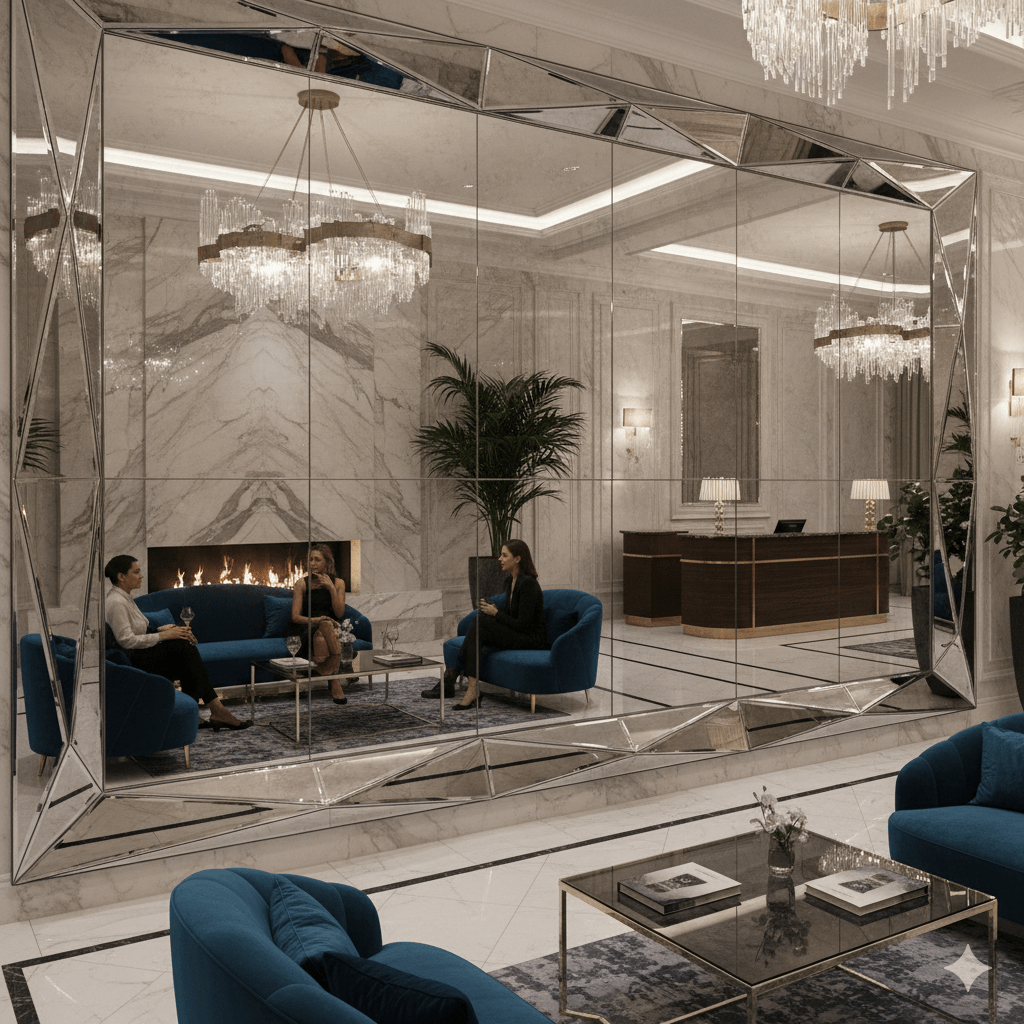 ultra silver mirror in Hotel Lobbies, Lounges & Premium Interiors