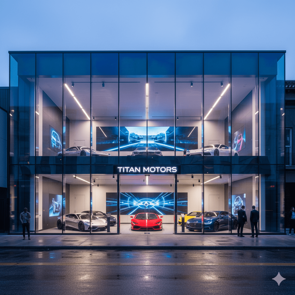 TITANIUM GLASS IN Showrooms & Retail Storefronts